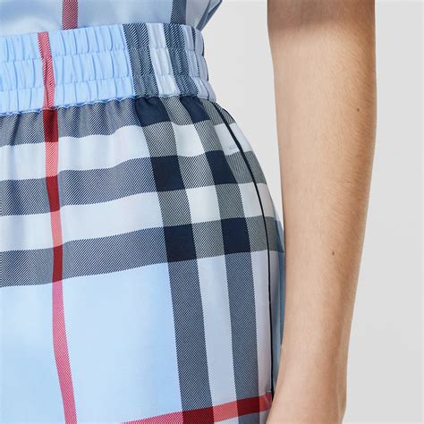 burberry silk shorts women's